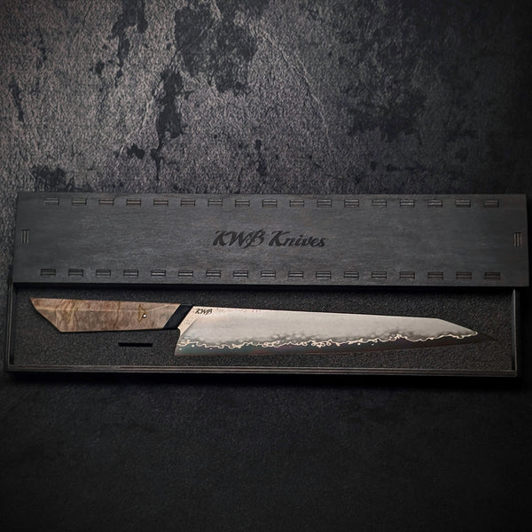 285mm Stainless San-Mai Carving Knife | Handmade Kitchen Knives