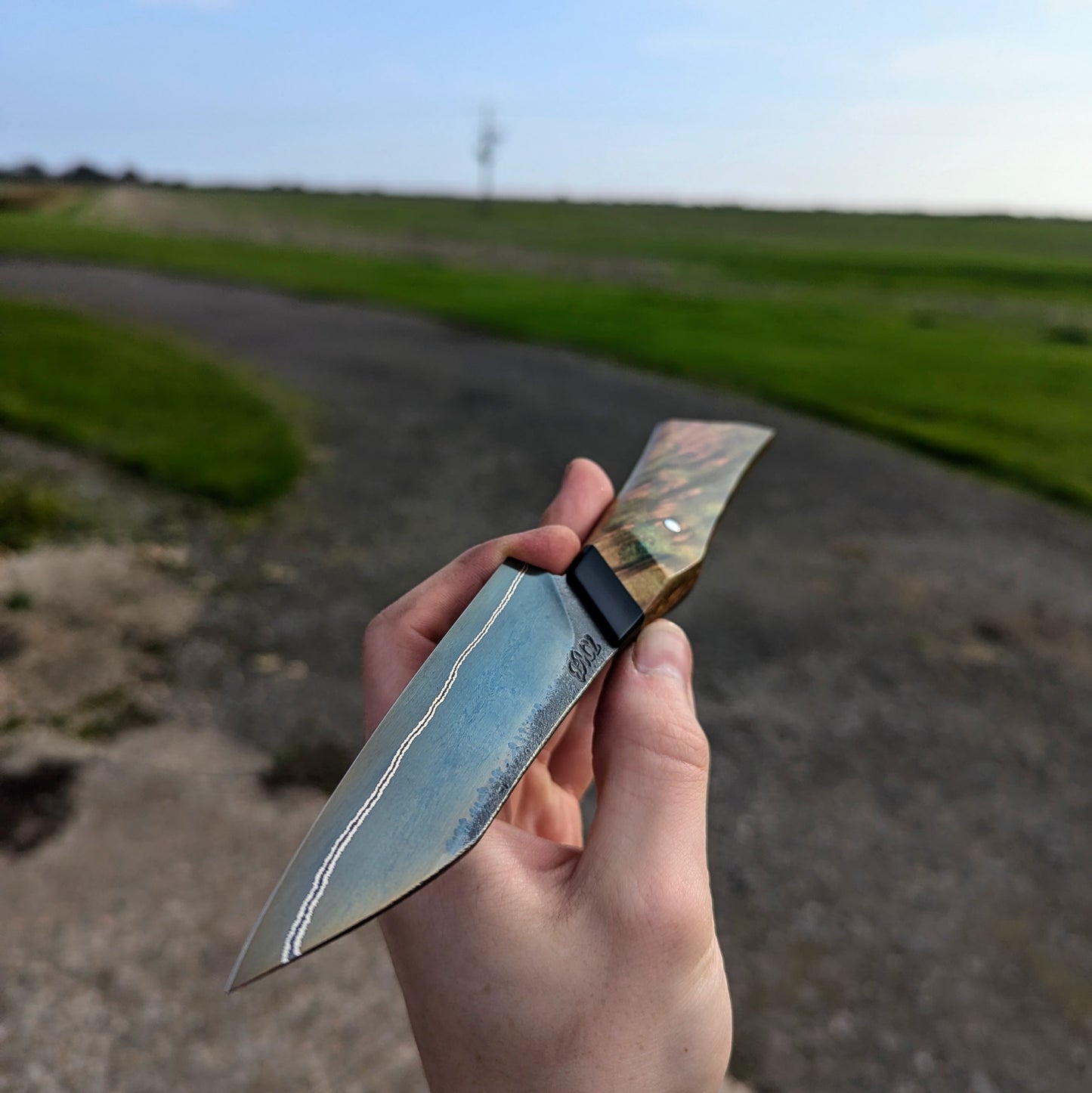 110mm double stripe Paring knife | Handmade Kitchen Knives-KWB Knives