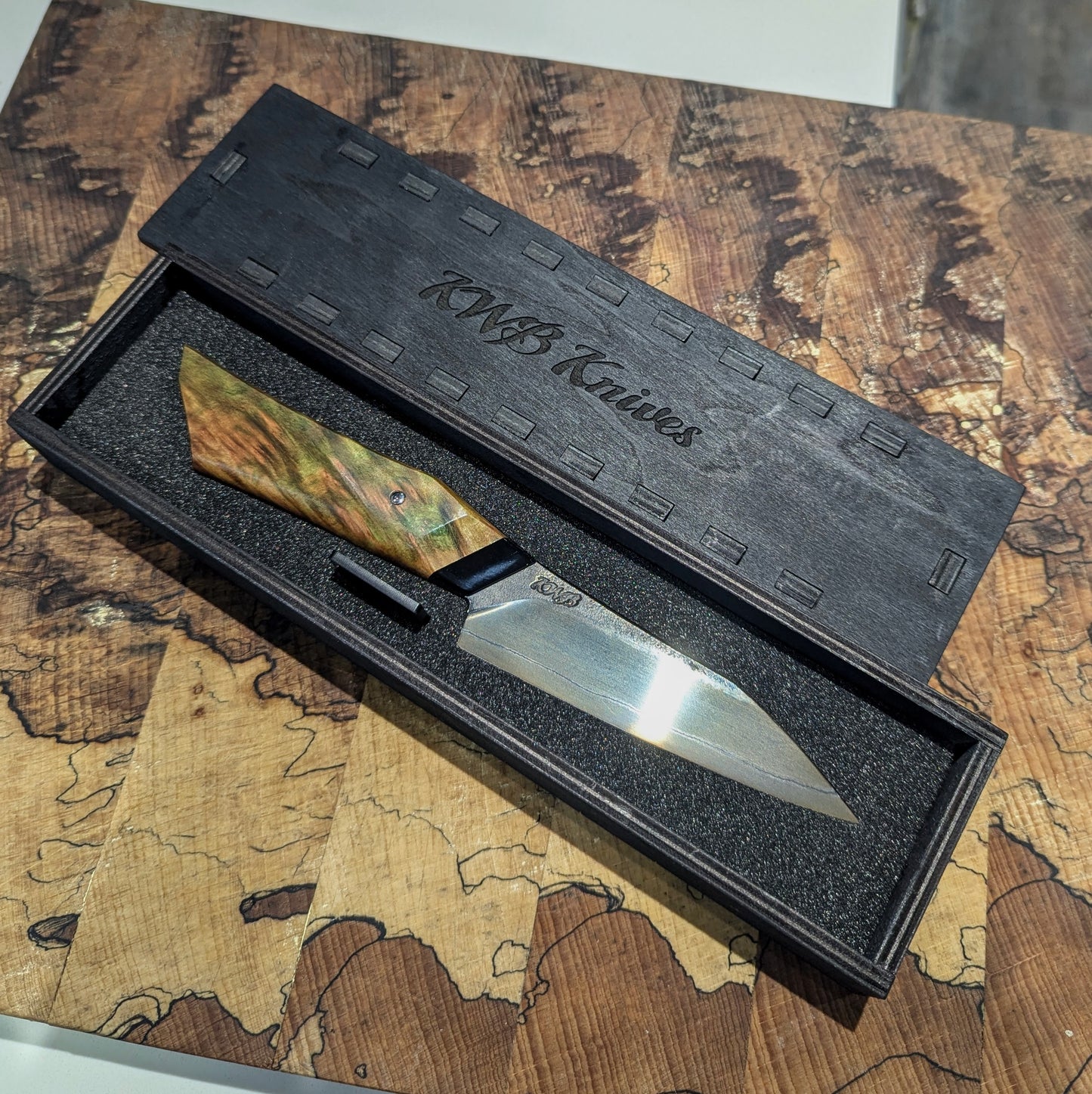 110mm double stripe Paring knife | Handmade Kitchen Knives-KWB Knives