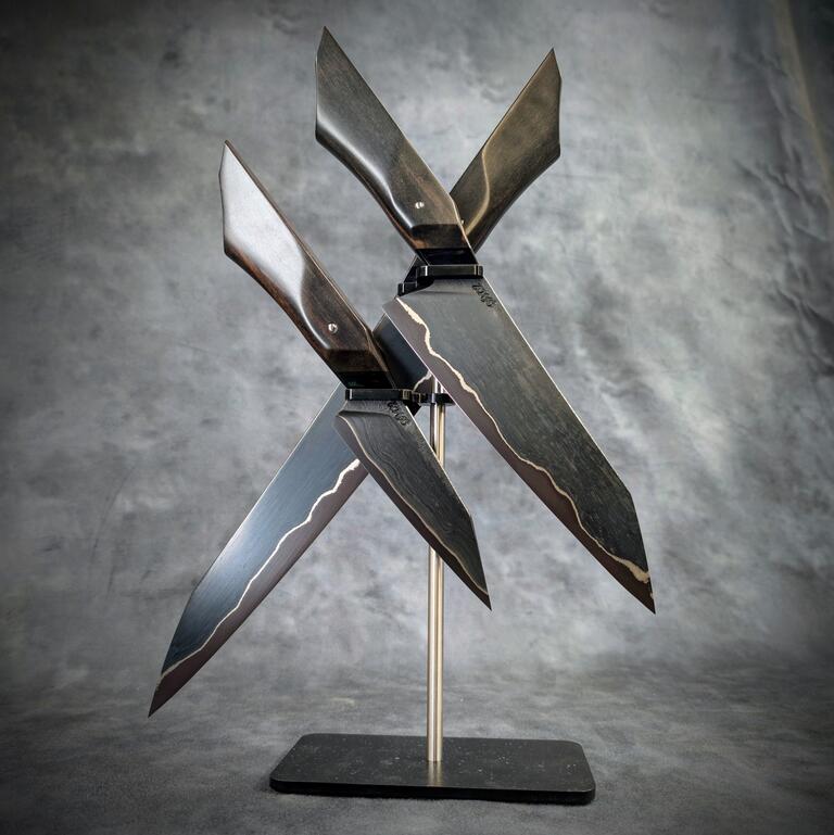 Wrought Iron Three Piece Set | Handmade Kitchen Knives
