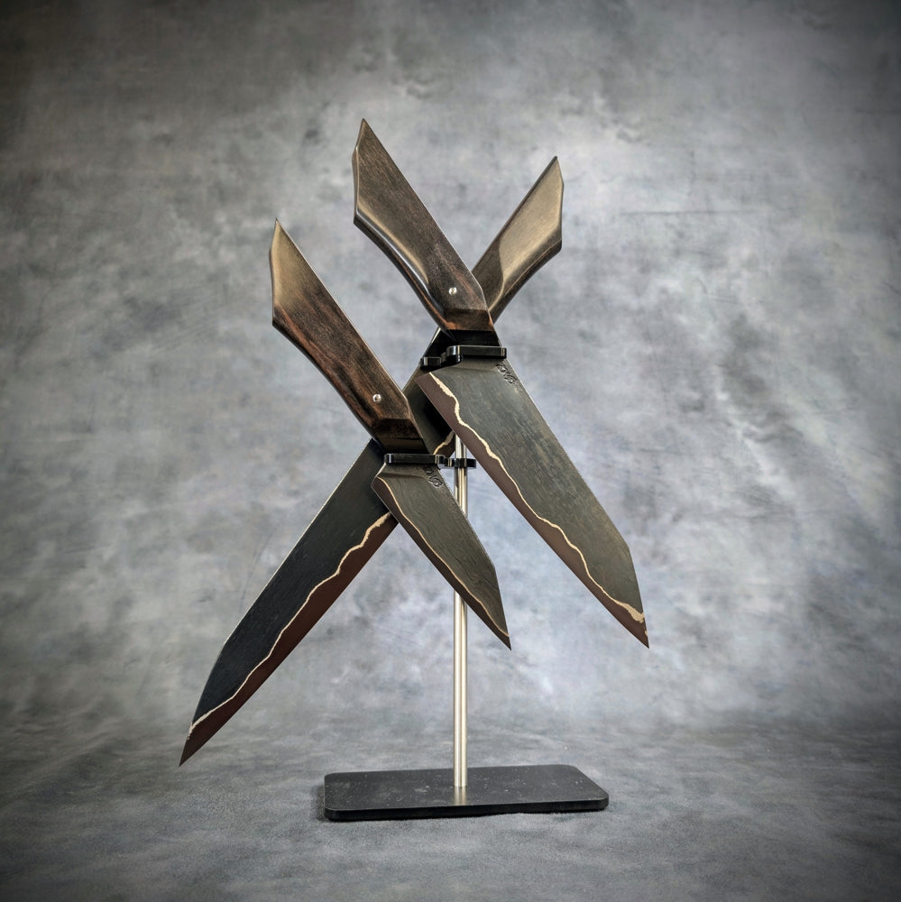 Wrought Iron Three Piece Set | Handmade Kitchen Knives