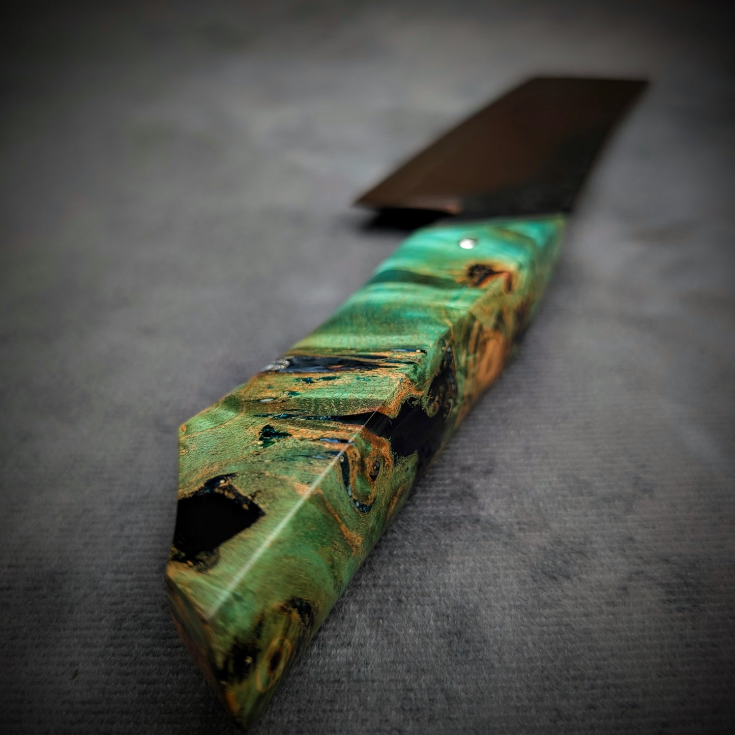 115mm Rainbow Nakiri Veg Knife | Handmade Kitchen Knives