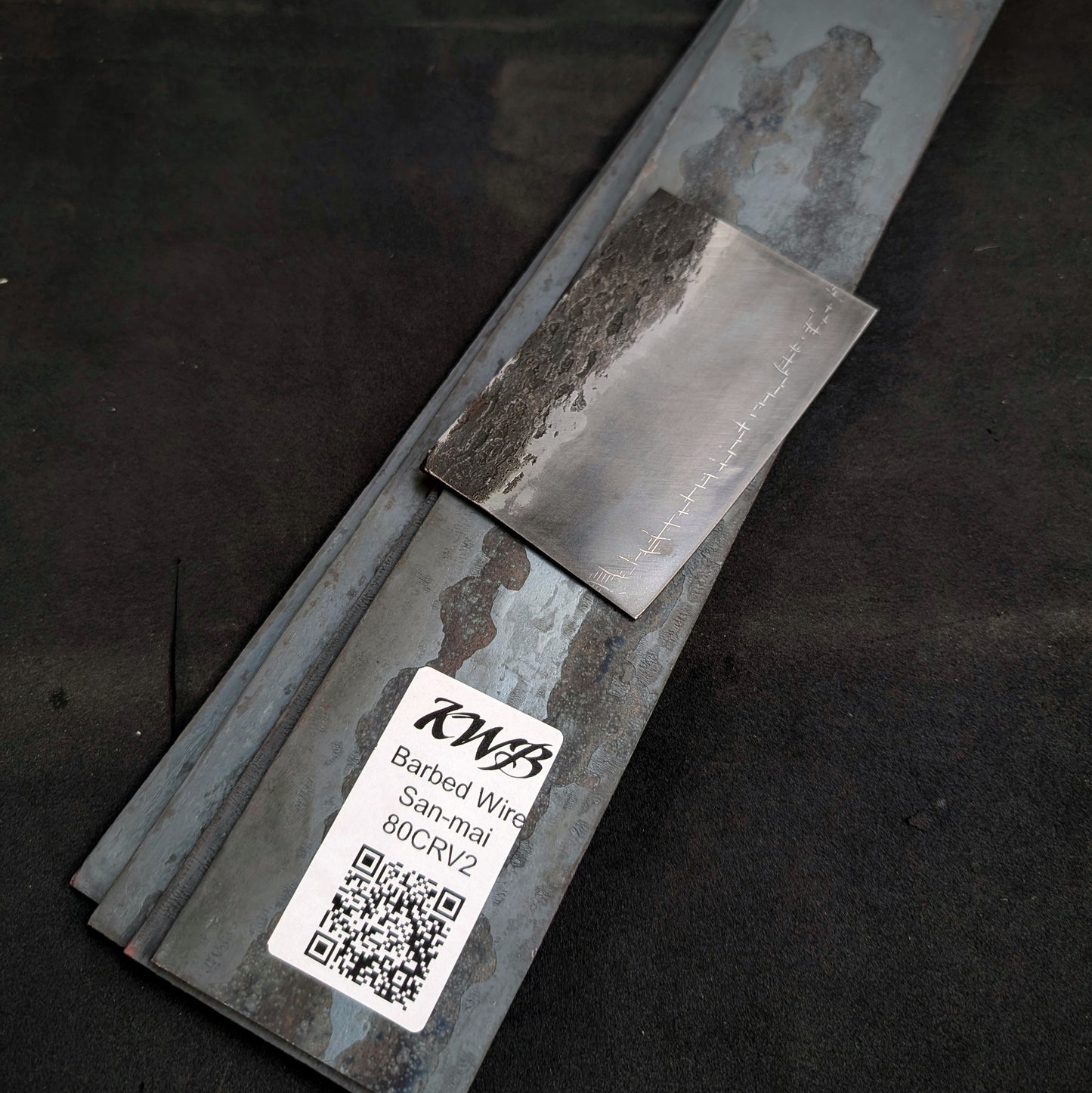 Barbed wire San-Mai 80crv2 Knife Making Steel Billet