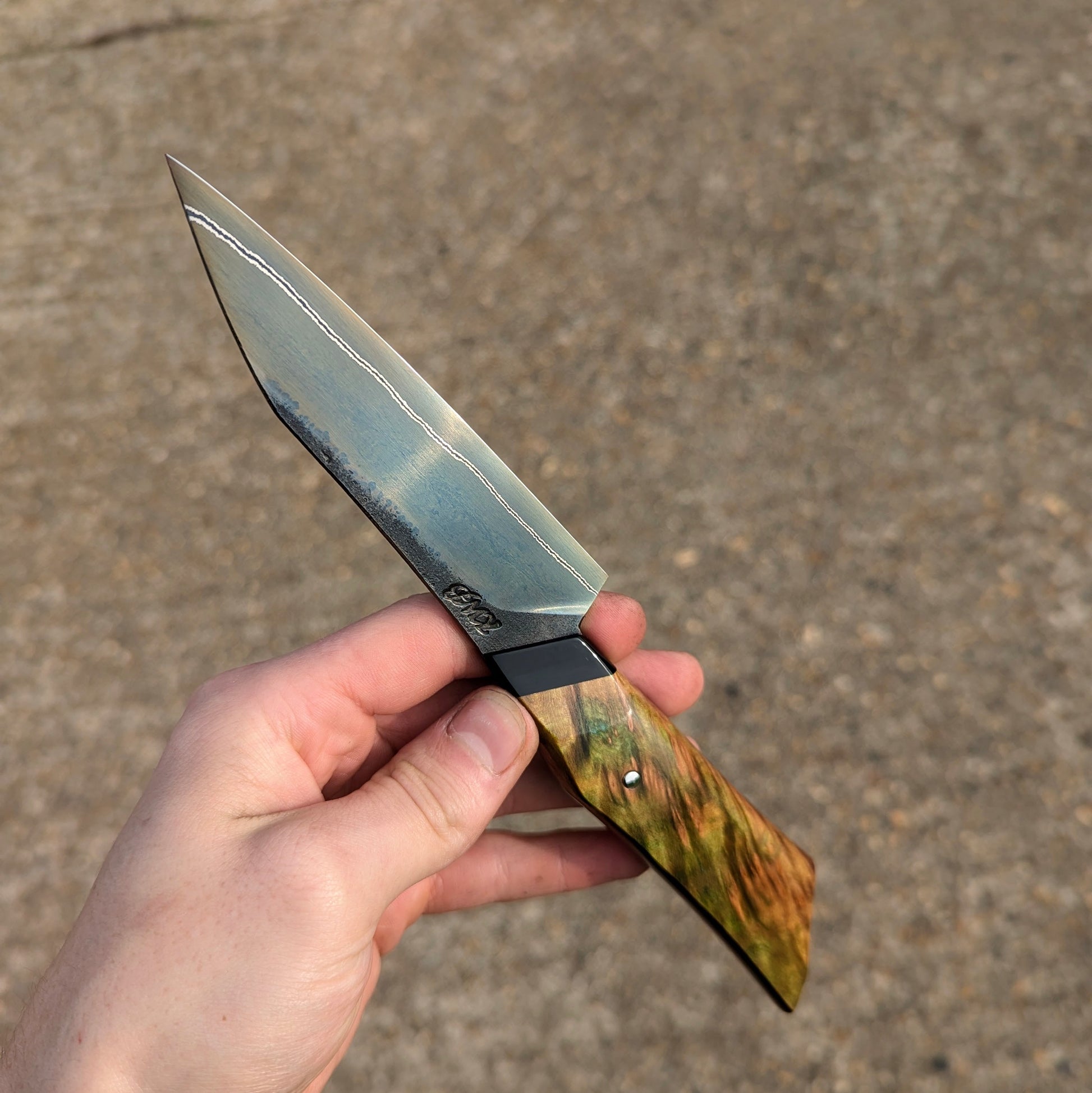 110mm double stripe Paring knife | Handmade Kitchen Knives - KWB Knives