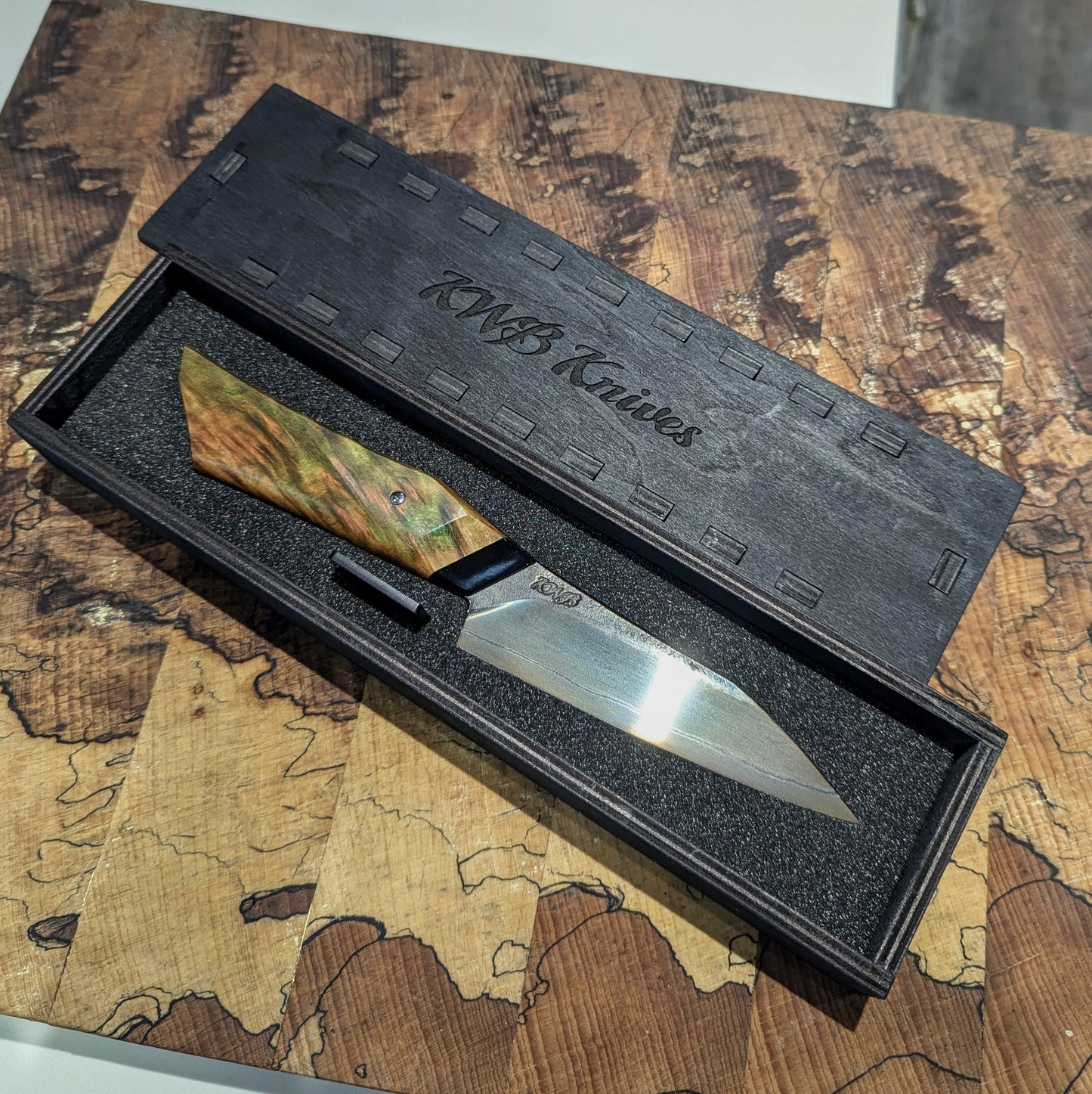 110mm double stripe Paring knife | Handmade Kitchen Knives - KWB Knives