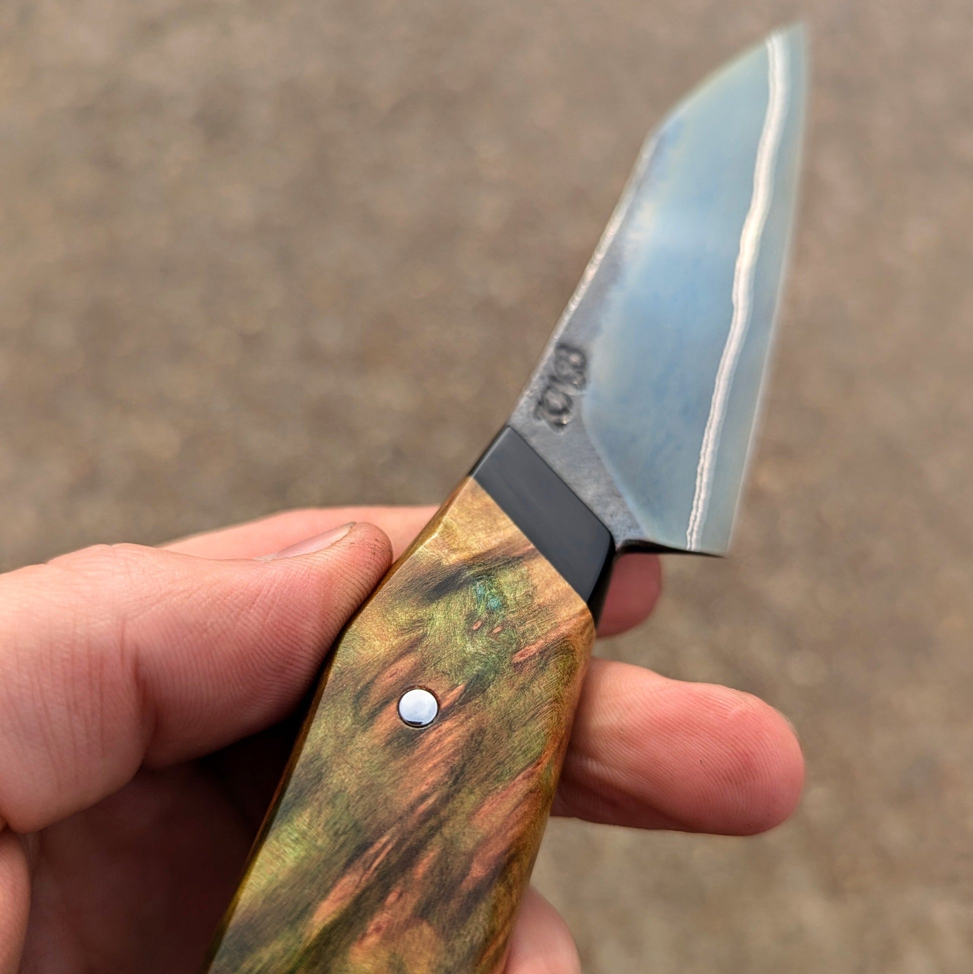 110mm double stripe Paring knife | Handmade Kitchen Knives - KWB Knives