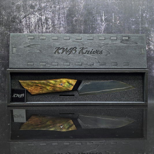 110mm double stripe Paring knife | Handmade Kitchen Knives-KWB Knives