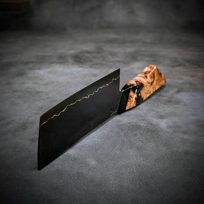 120mm Lightning Nakiri Veg Knife | Handmade Kitchen Knives - KWB Knives