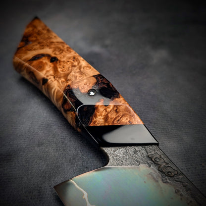 120mm Lightning Nakiri Veg Knife | Handmade Kitchen Knives - KWB Knives