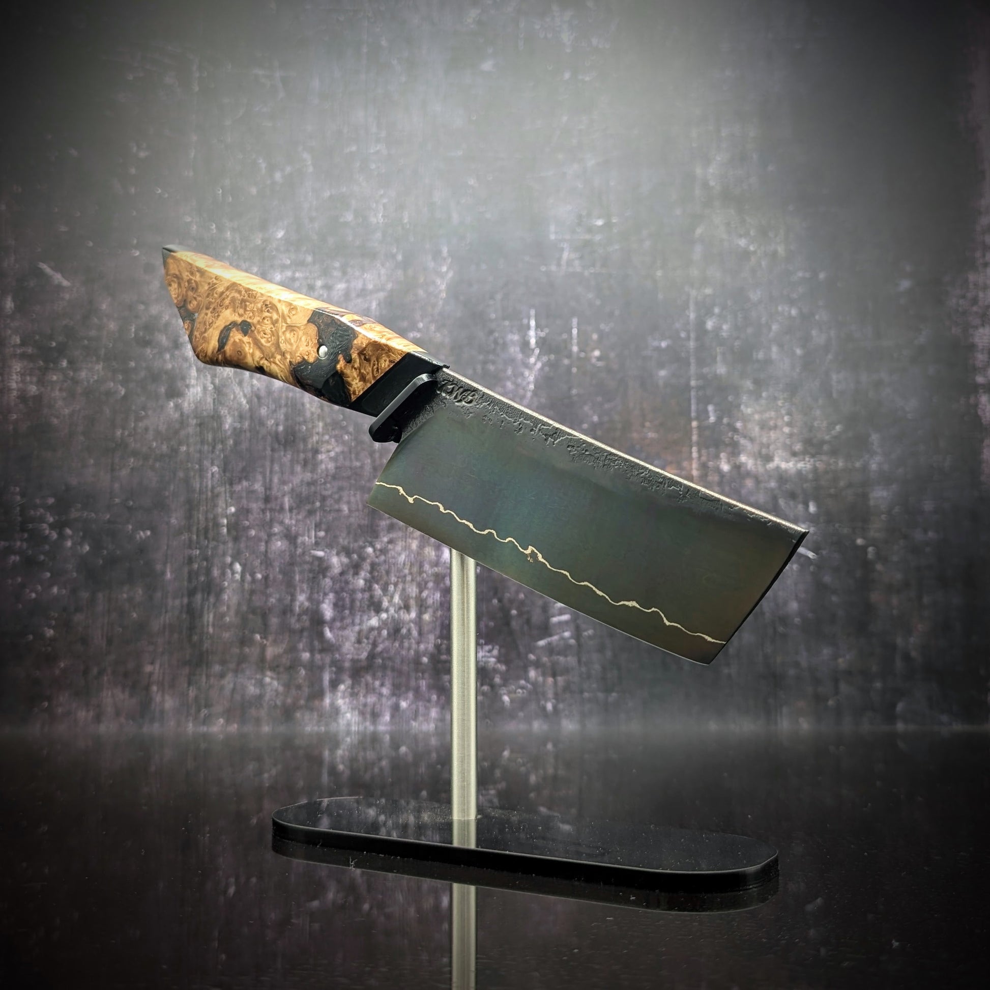 120mm Lightning Nakiri Veg Knife | Handmade Kitchen Knives - KWB Knives