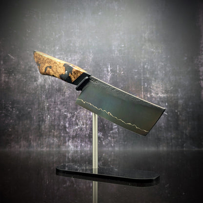 120mm Lightning Nakiri Veg Knife | Handmade Kitchen Knives - KWB Knives