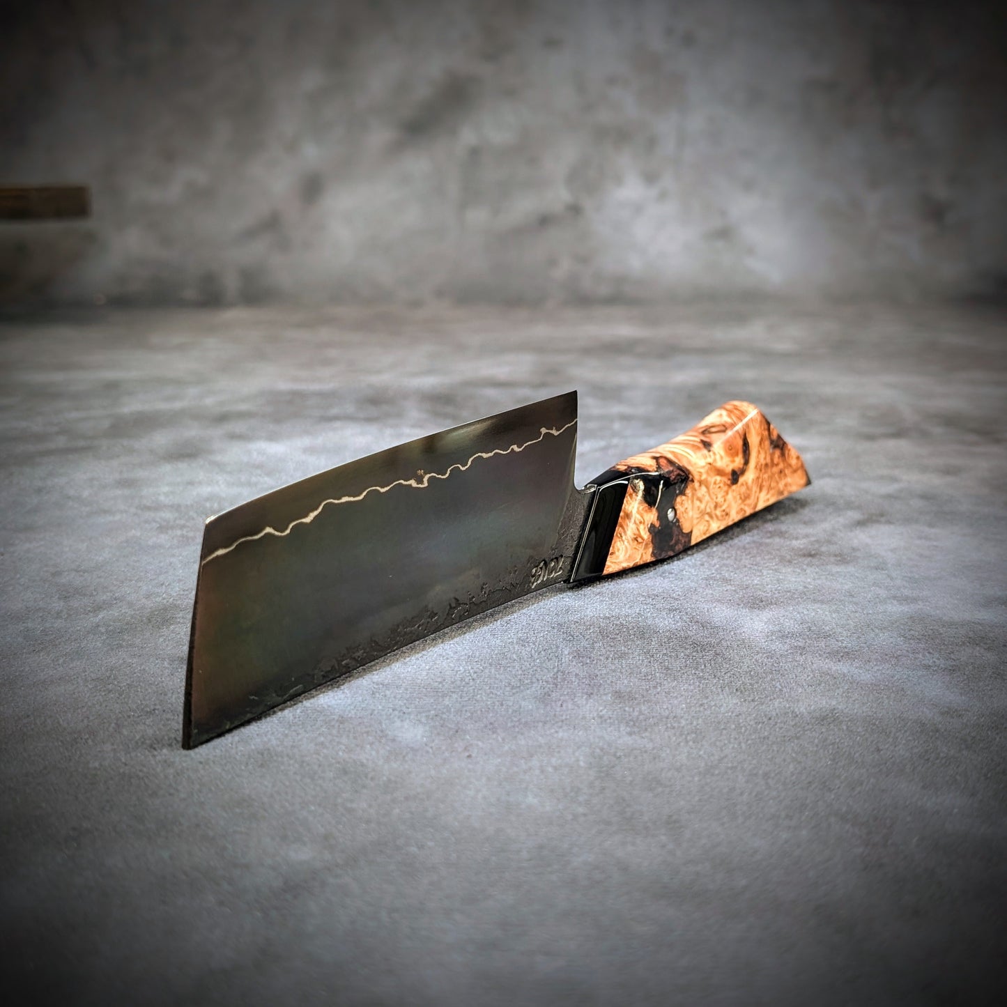 120mm Lightning Nakiri Veg Knife | Handmade Kitchen Knives - KWB Knives