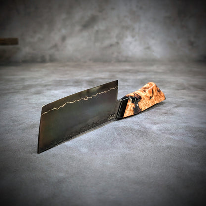 120mm Lightning Nakiri Veg Knife | Handmade Kitchen Knives - KWB Knives