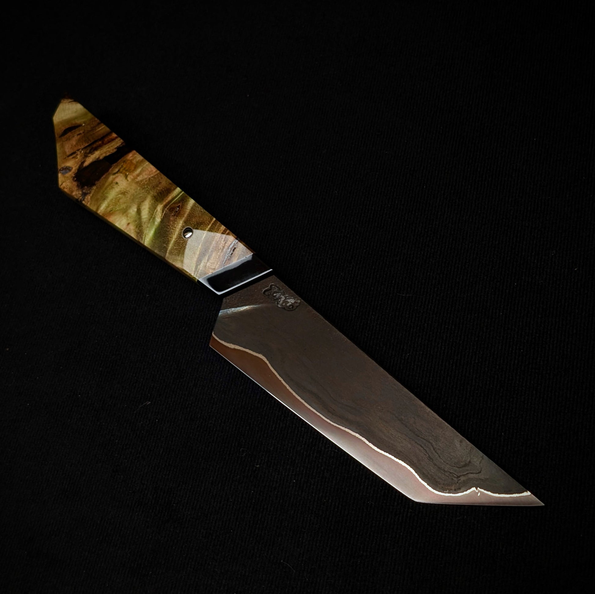 125mm Tanto Paring Knife | Handmade Kitchen Knives - KWB Knives