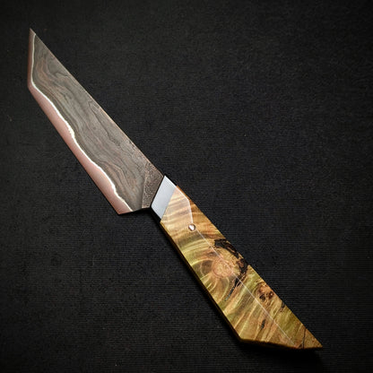 125mm Tanto Paring Knife | Handmade Kitchen Knives - KWB Knives