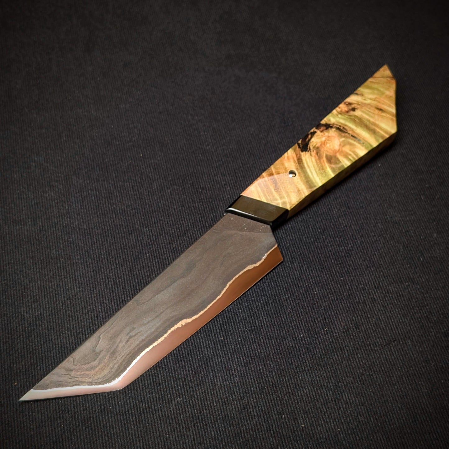 125mm Tanto Paring Knife | Handmade Kitchen Knives - KWB Knives