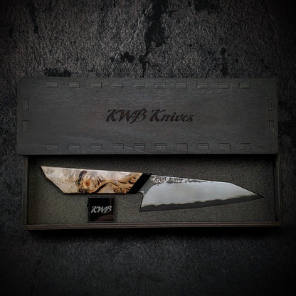 145mm Stainless San-Mai K-Tip utility Knife | Handmade Kitchen Knives - KWB Knives