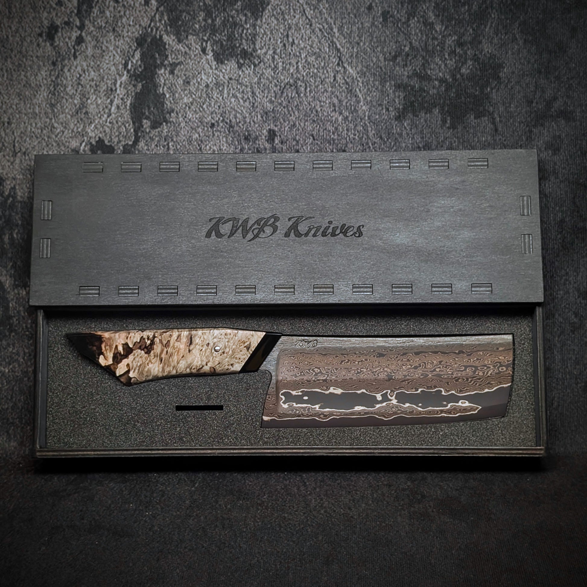 150mm Double Hollow Nakiri | Handmade Kitchen Knives - KWB Knives