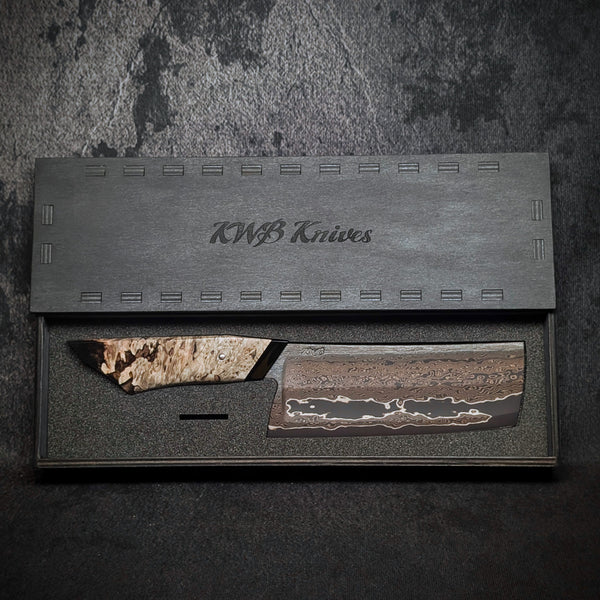 150mm Double Hollow Nakiri | Handmade Kitchen Knives