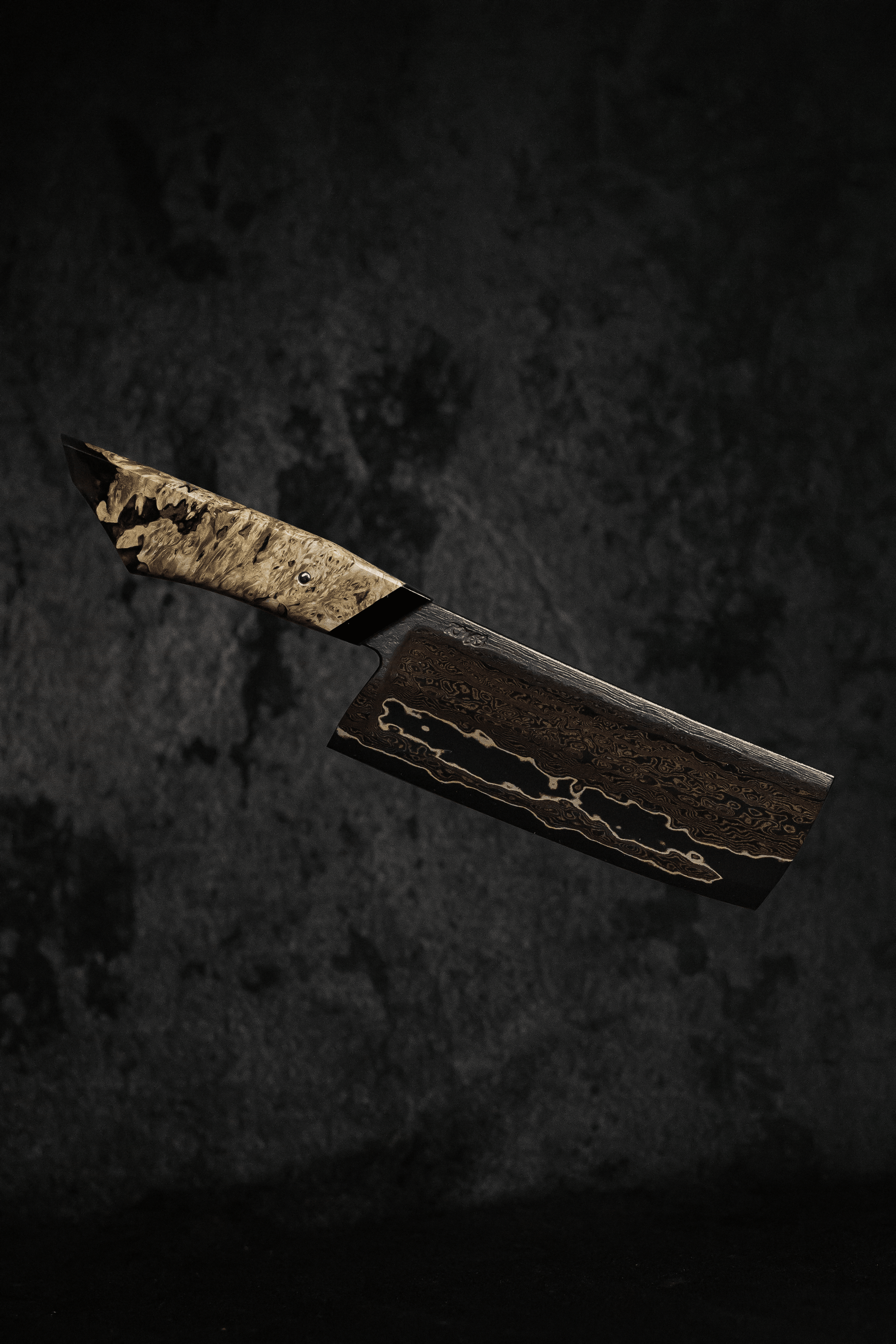 150mm Double Hollow Nakiri | Handmade Kitchen Knives - KWB Knives