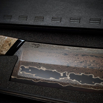 150mm Double Hollow Nakiri | Handmade Kitchen Knives - KWB Knives
