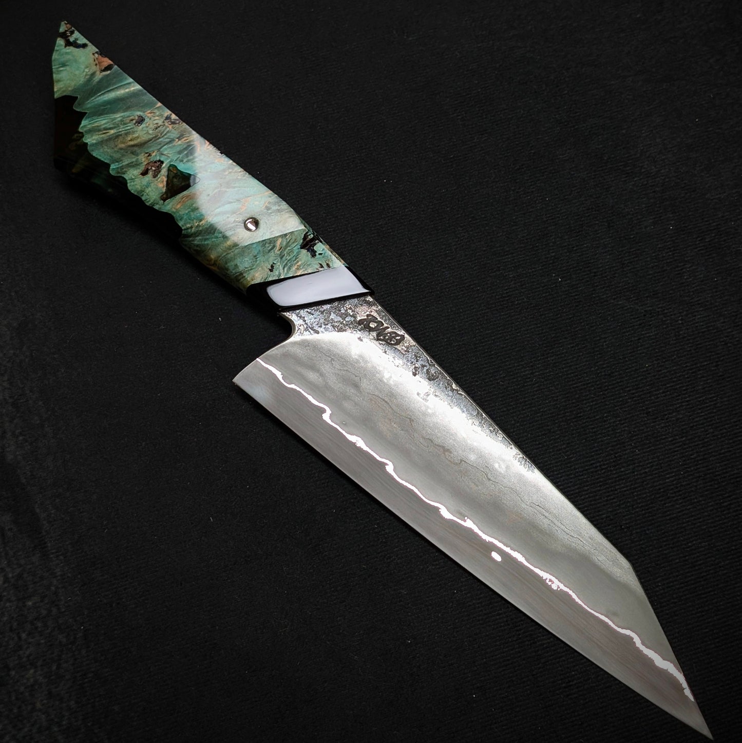 160mm Stainless San-Mai Utility Knife | Handmade Kitchen Knives (test)-KWB Knives