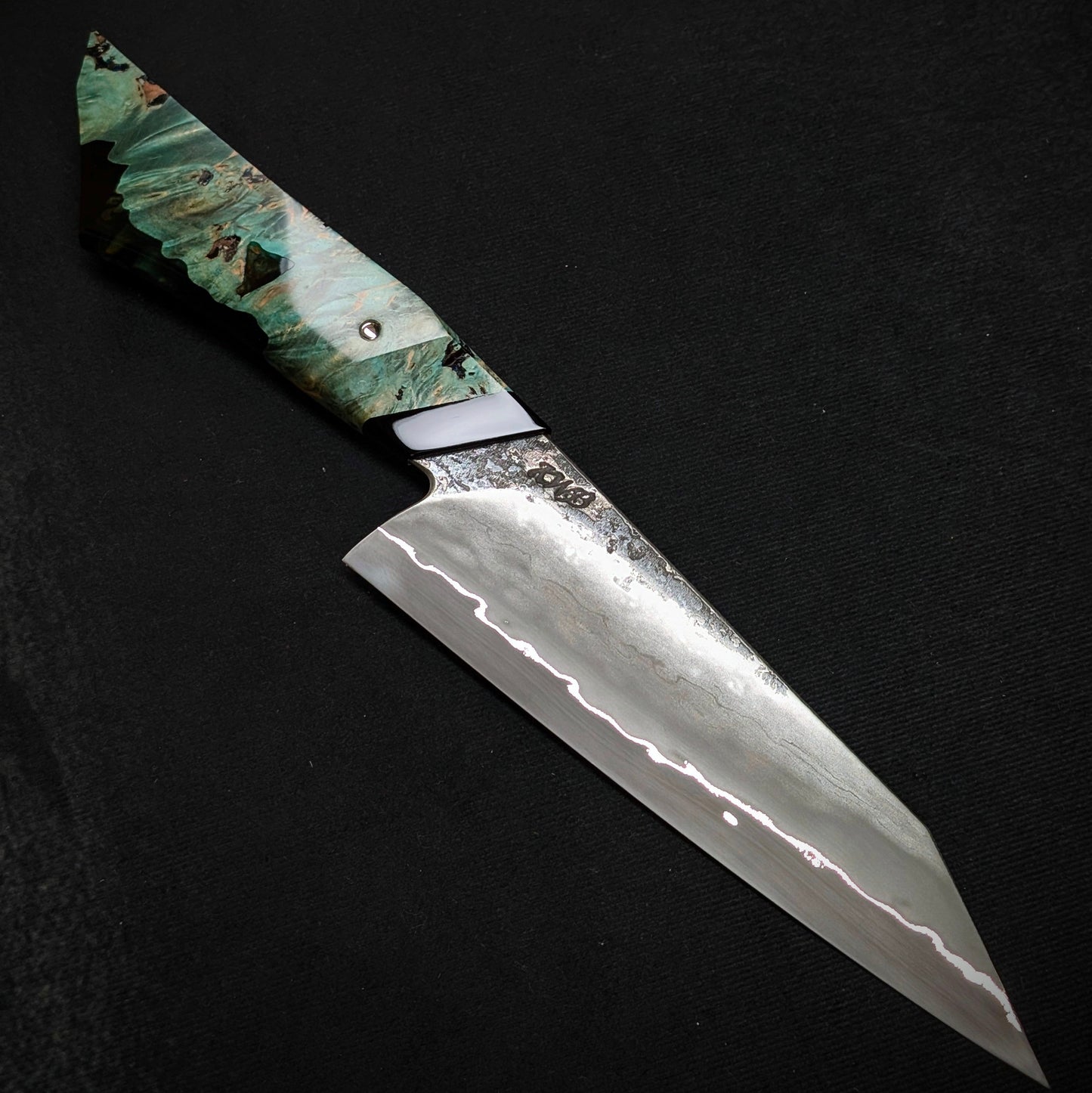 160mm Stainless San-Mai Utility Knife | Handmade Kitchen Knives (test) - KWB Knives