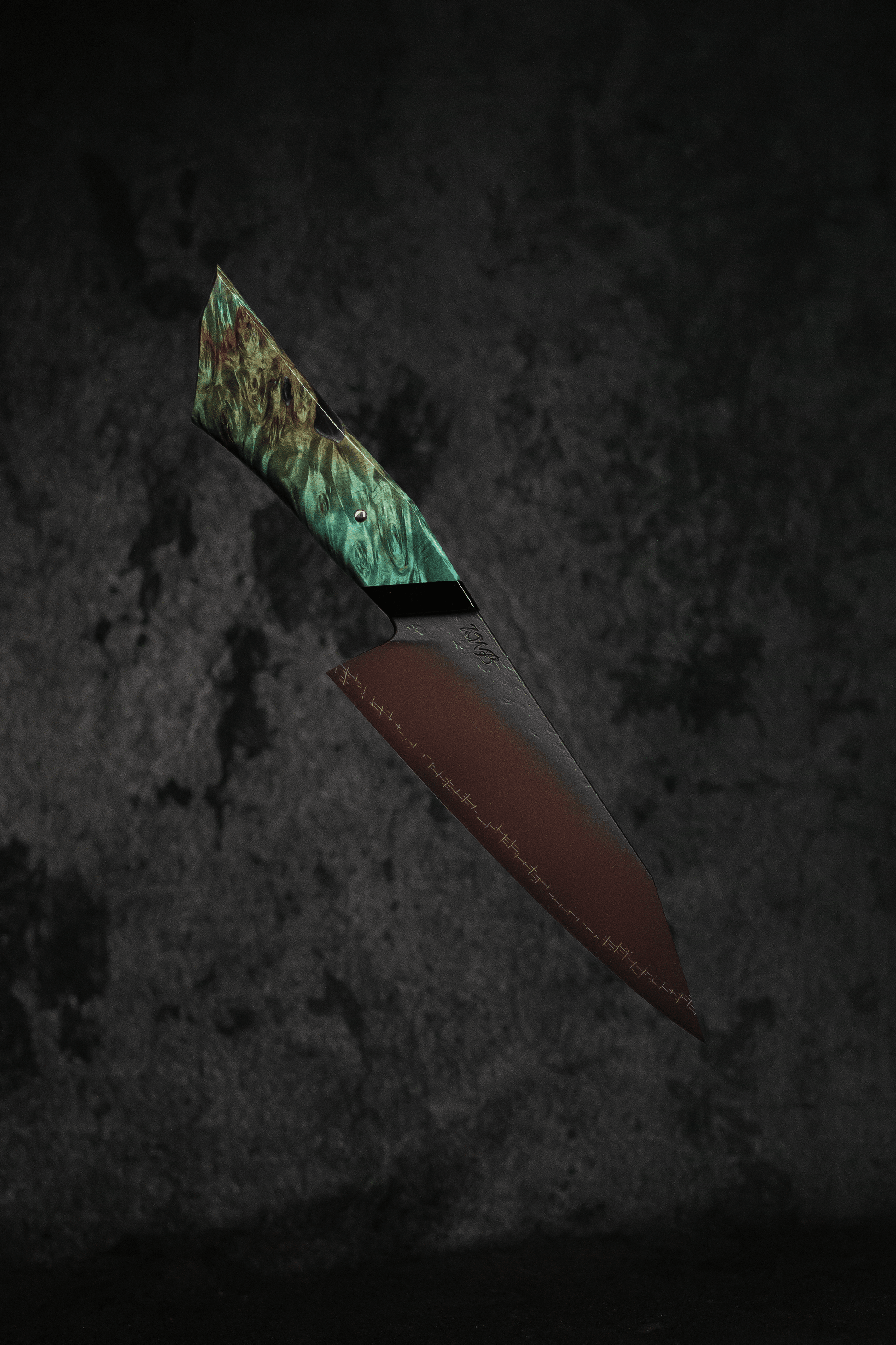 165mm Barbed Wire utility Knife | Handmade Kitchen Knives - KWB Knives