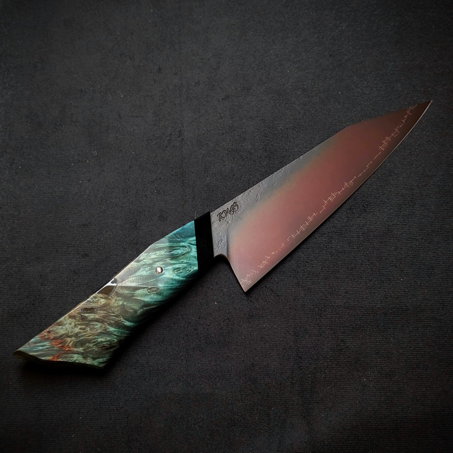 165mm Barbed Wire utility Knife | Handmade Kitchen Knives - KWB Knives