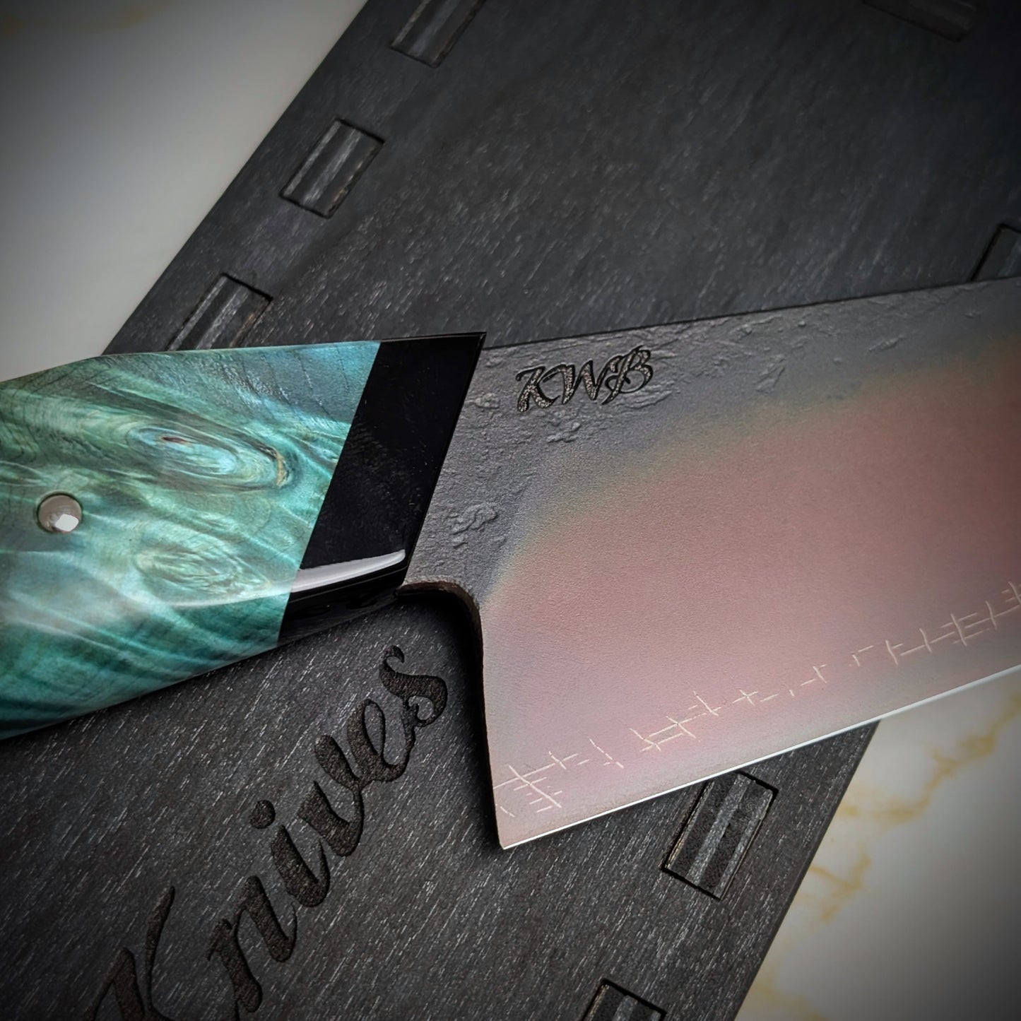 165mm Barbed Wire utility Knife | Handmade Kitchen Knives - KWB Knives