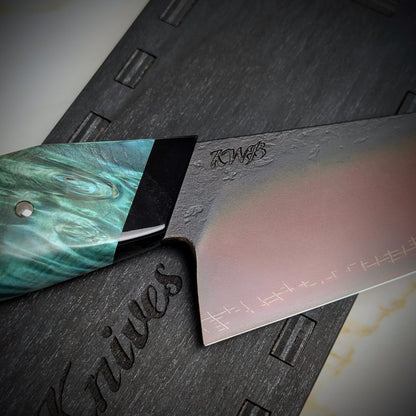 165mm Barbed Wire utility Knife | Handmade Kitchen Knives - KWB Knives
