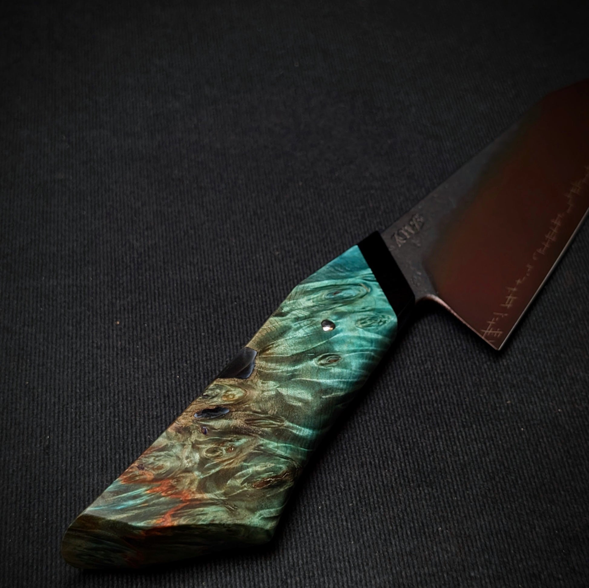 165mm Barbed Wire utility Knife | Handmade Kitchen Knives - KWB Knives