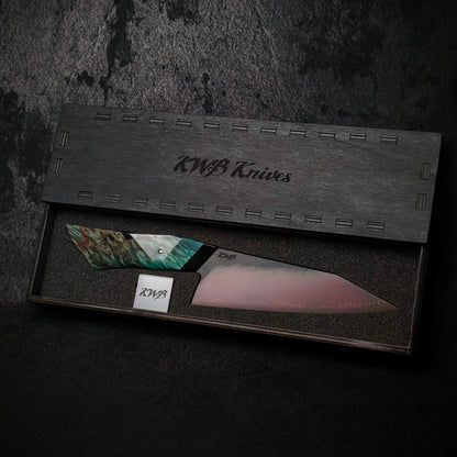 165mm Barbed Wire utility Knife | Handmade Kitchen Knives - KWB Knives