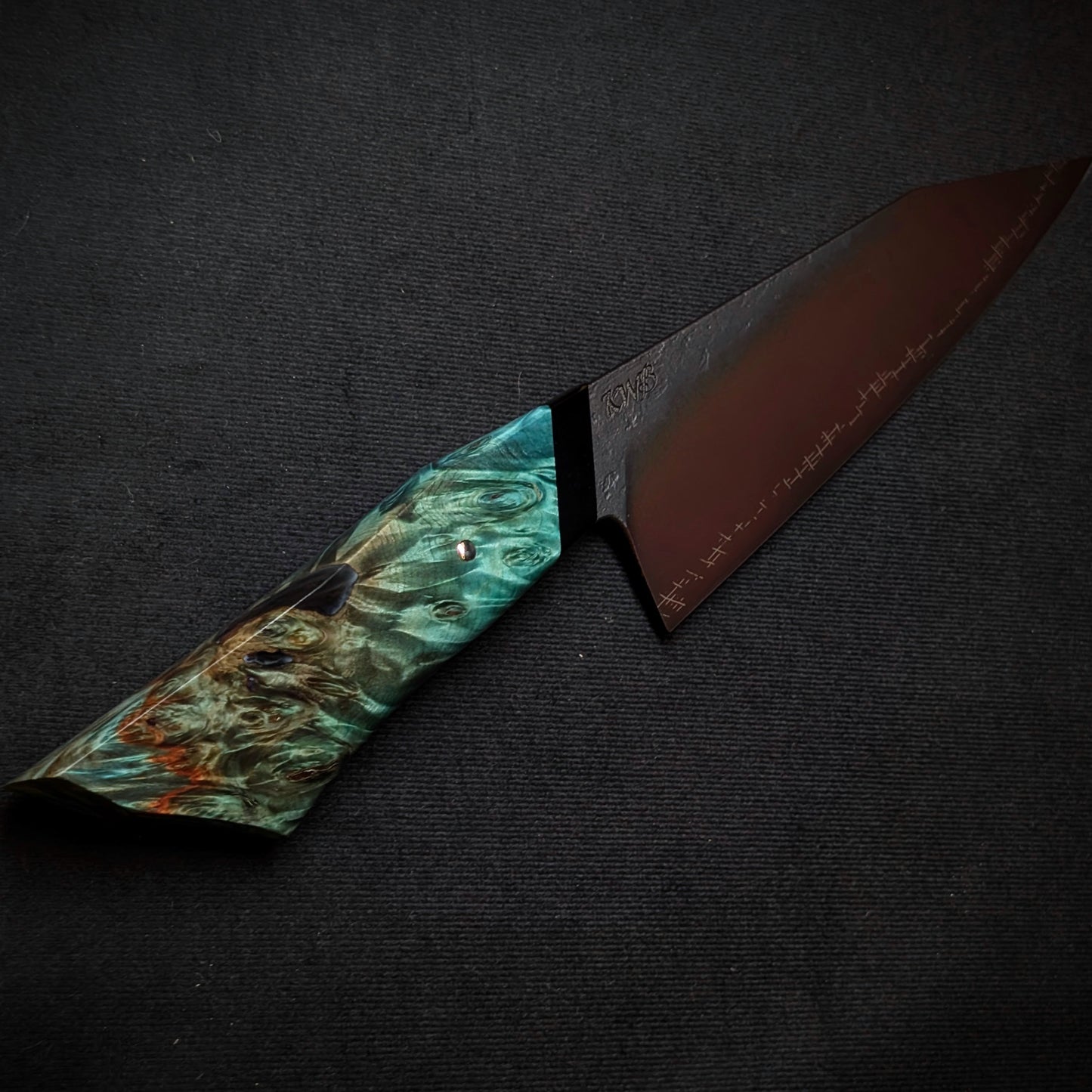 165mm Barbed Wire utility Knife | Handmade Kitchen Knives - KWB Knives