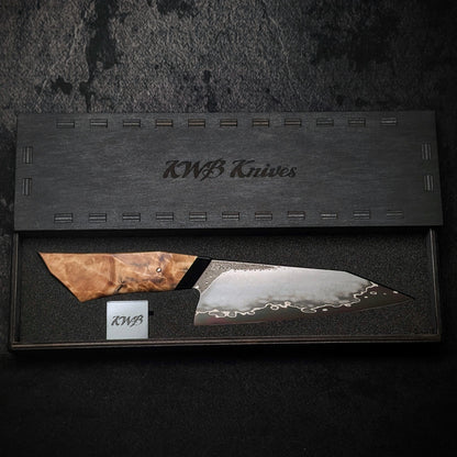 165mm Stainless San-Mai Utility Knife | Handmade Kitchen Knives - KWB Knives