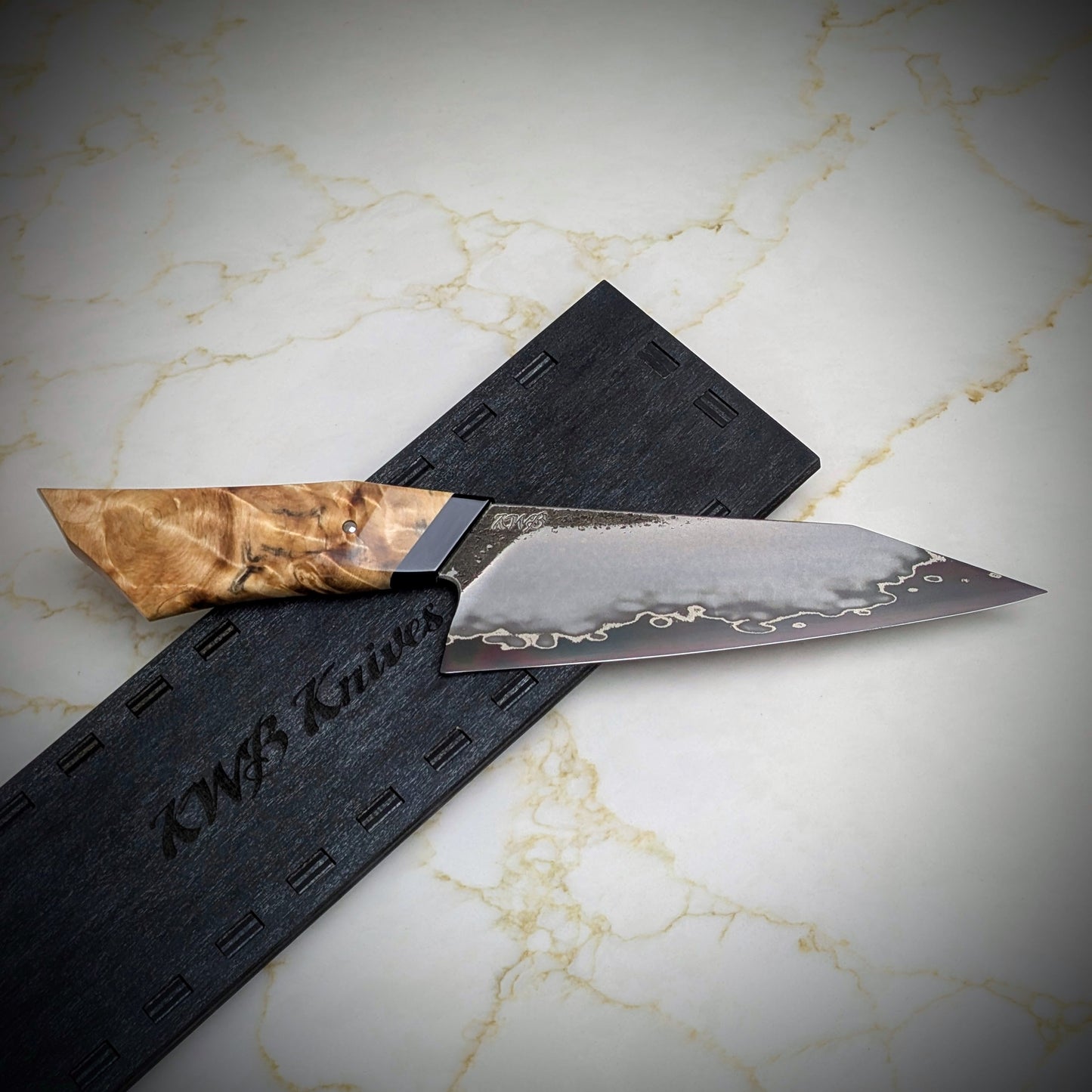 165mm Stainless San-Mai Utility Knife | Handmade Kitchen Knives - KWB Knives