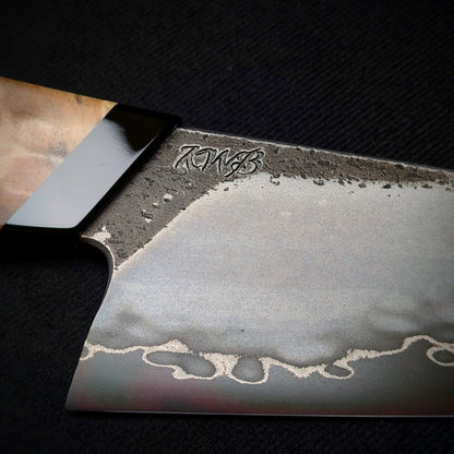 165mm Stainless San-Mai Utility Knife | Handmade Kitchen Knives - KWB Knives