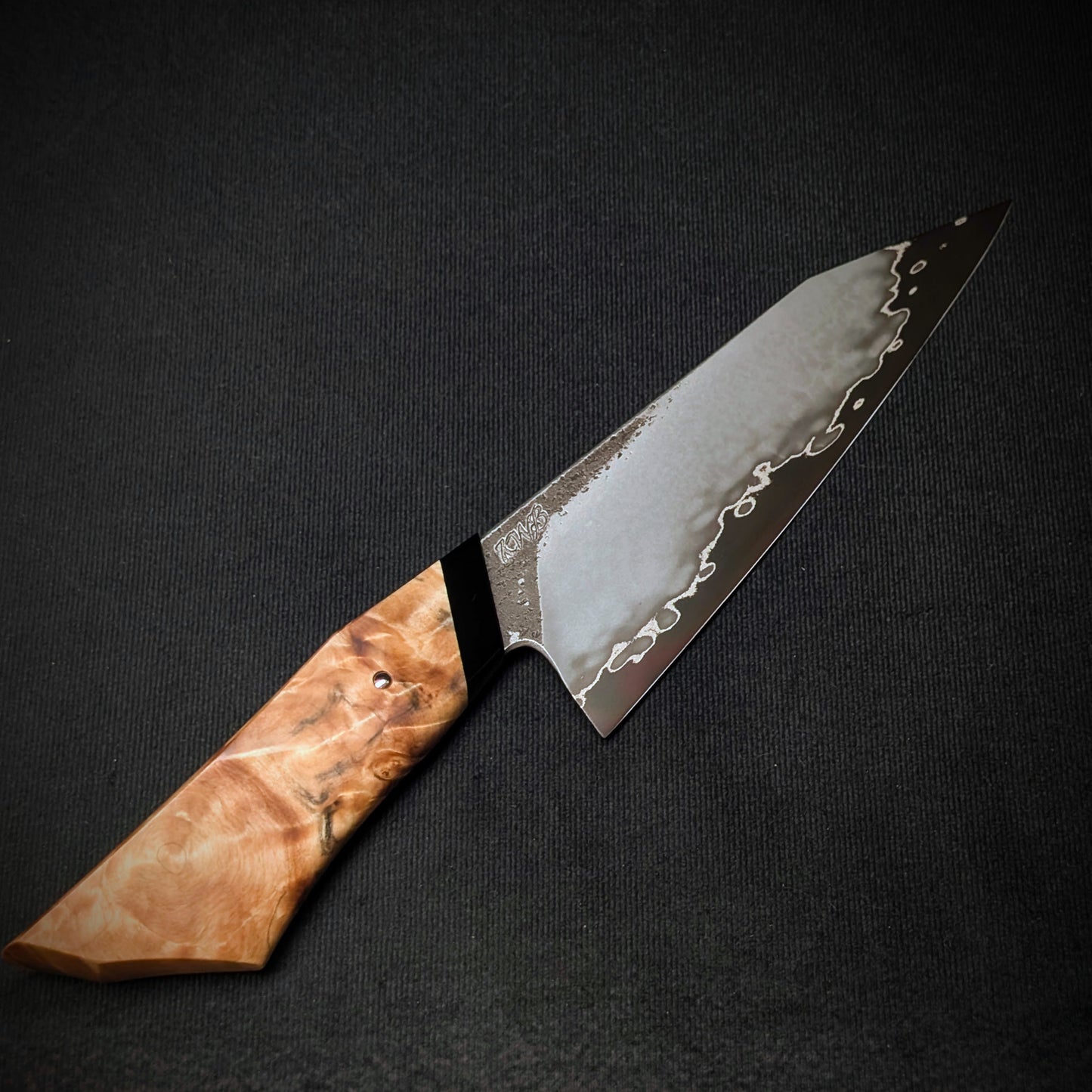 165mm Stainless San-Mai Utility Knife | Handmade Kitchen Knives - KWB Knives
