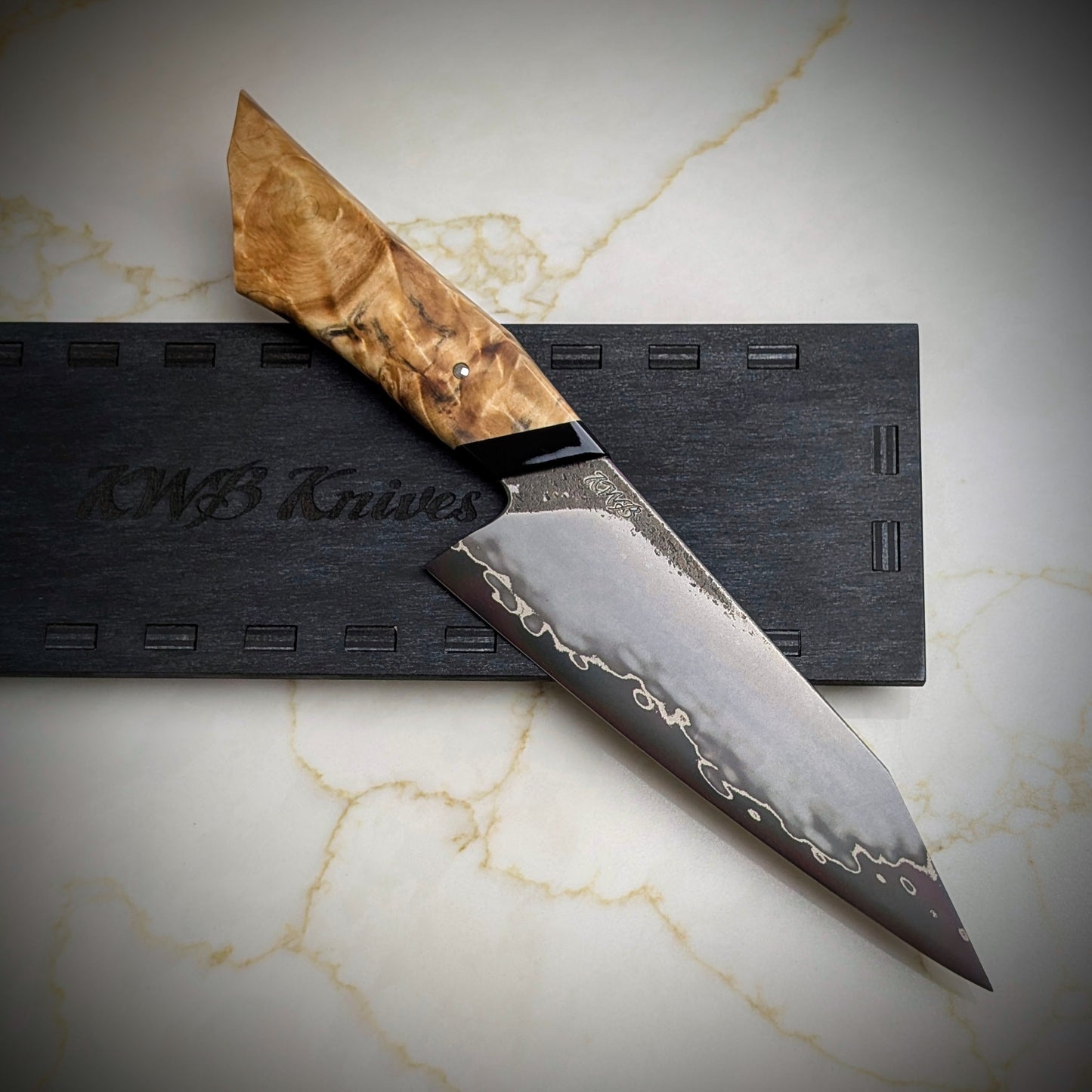165mm Stainless San-Mai Utility Knife | Handmade Kitchen Knives - KWB Knives
