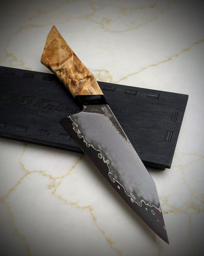165mm Stainless San-Mai Utility Knife | Handmade Kitchen Knives - KWB Knives