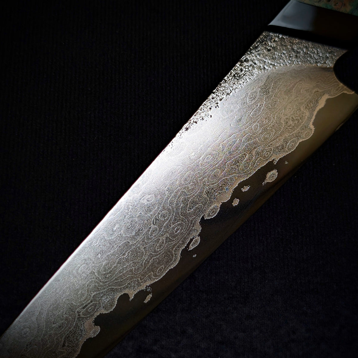 170mm Nickel Damascus Honesuki Petty Knife | Handmade Kitchen Knives - KWB Knives
