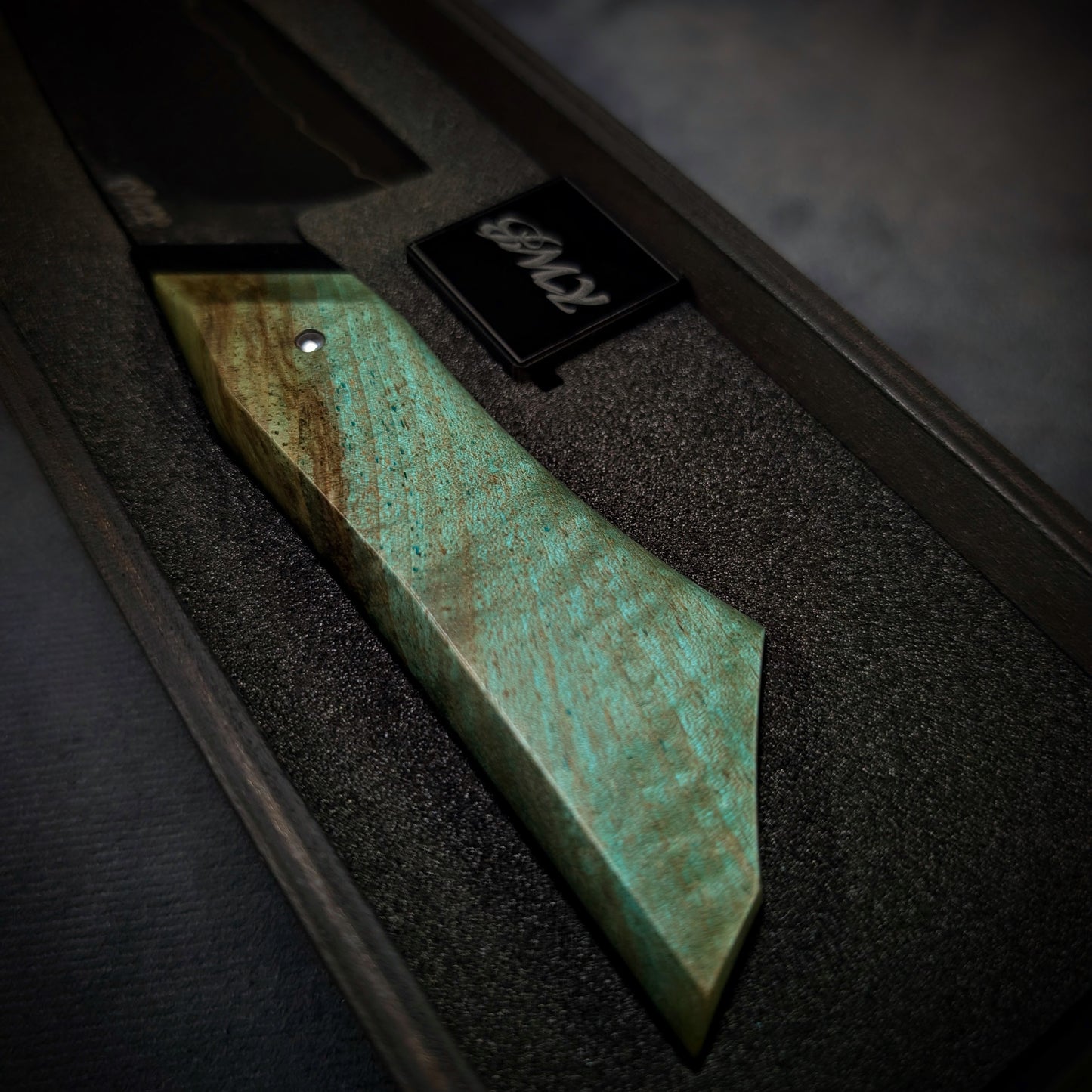 170mm Sea Blue Utility Knife | Handmade Kitchen Knives-KWB Knives