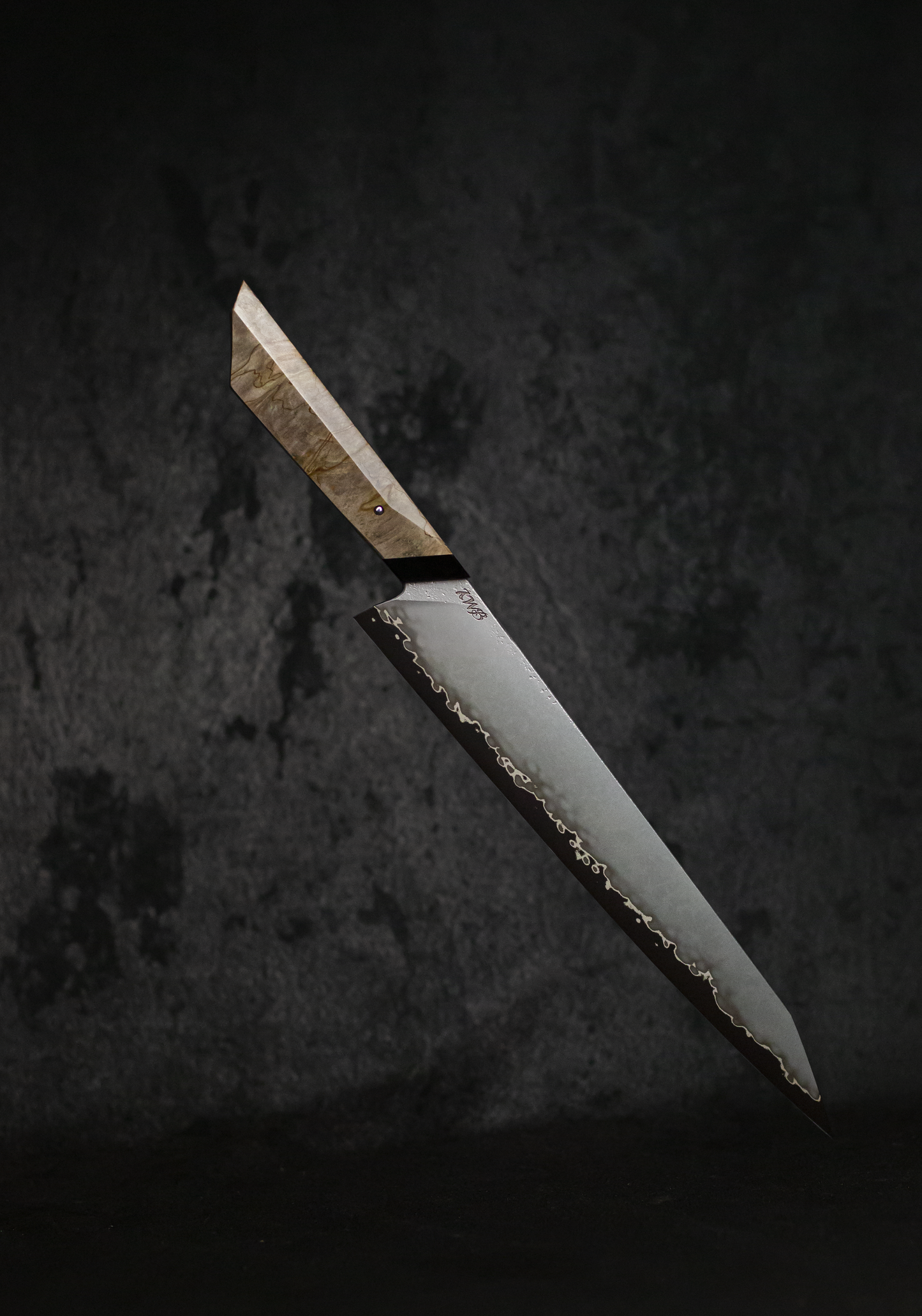 285mm Stainless San-Mai Carving Knife | Handmade Kitchen Knives