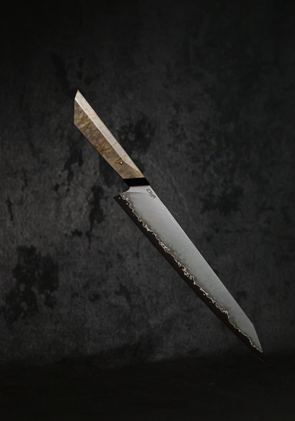 285mm Stainless San-Mai Carving Knife | Handmade Kitchen Knives