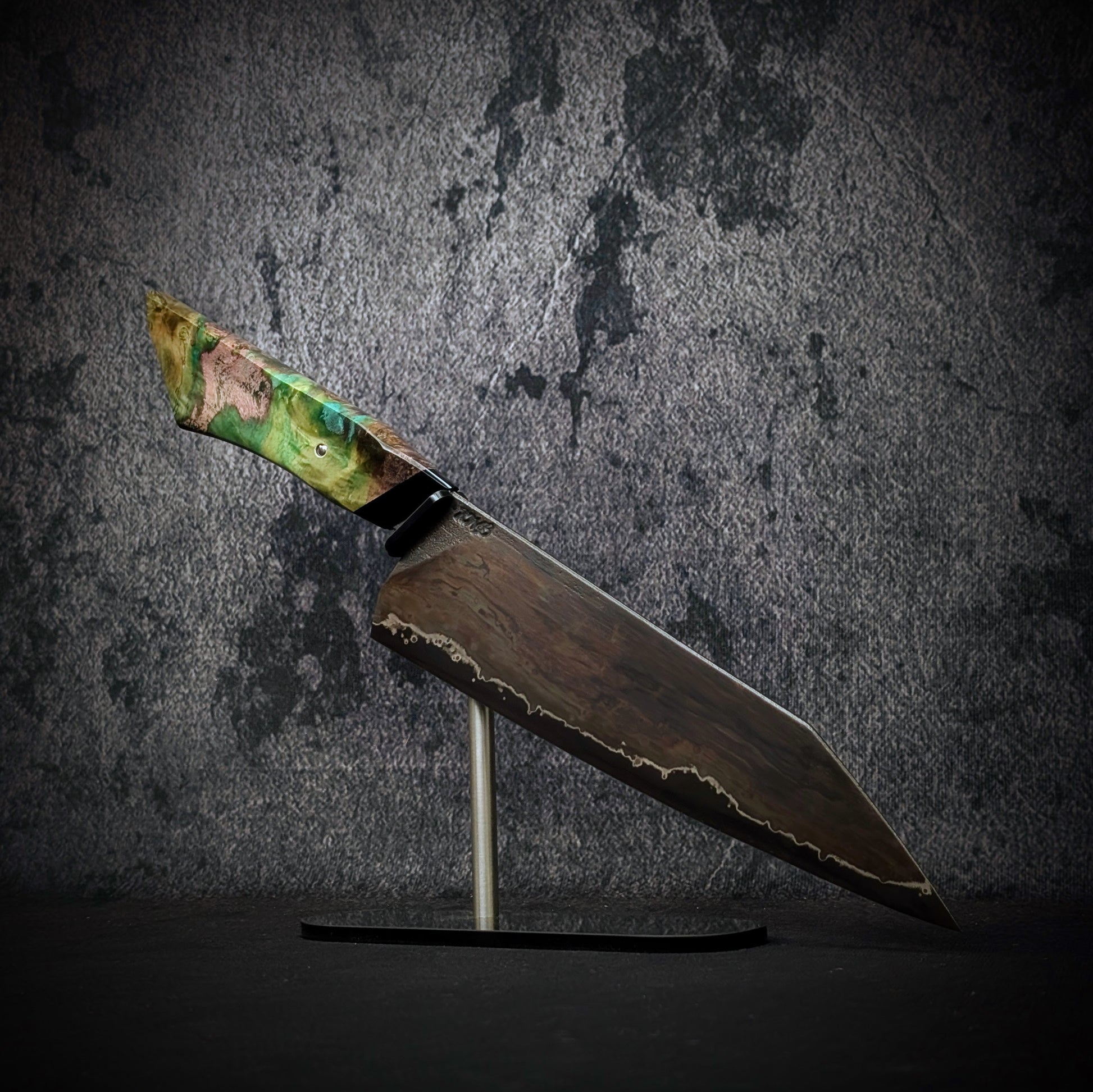 210mm Wrought iron Gyuto Chef Knife | Handmade Kitchen Knives - KWB Knives