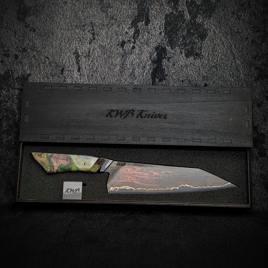 210mm Wrought iron Gyuto Chef Knife | Handmade Kitchen Knives - KWB Knives