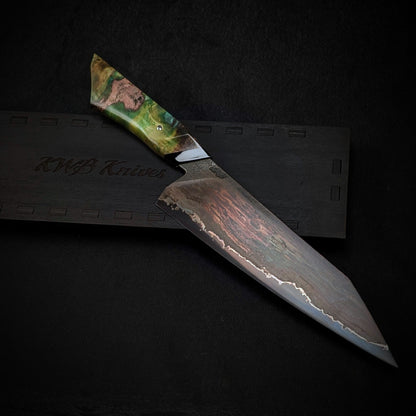 210mm Wrought iron Gyuto Chef Knife | Handmade Kitchen Knives - KWB Knives