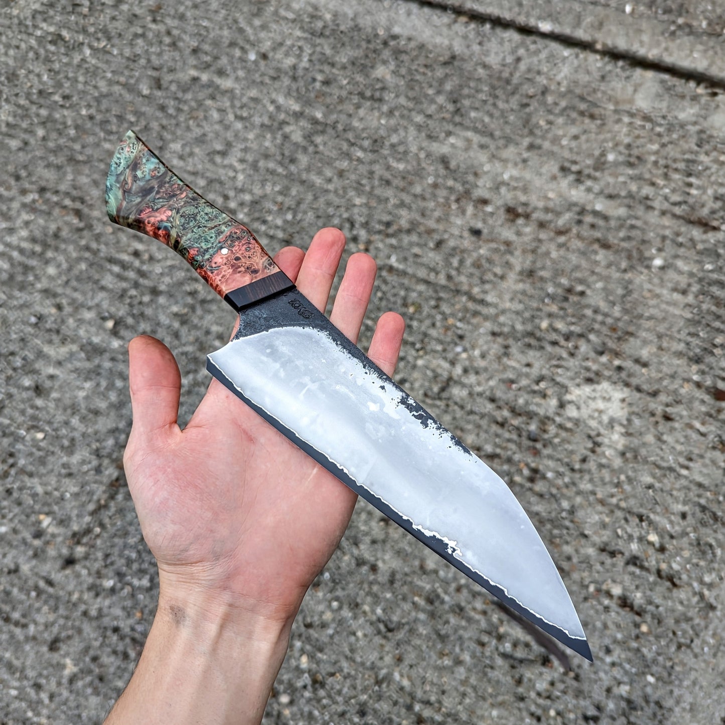 220mm Stainless San-Mai Bunka | Handmade Kitchen Knives - KWB Knives