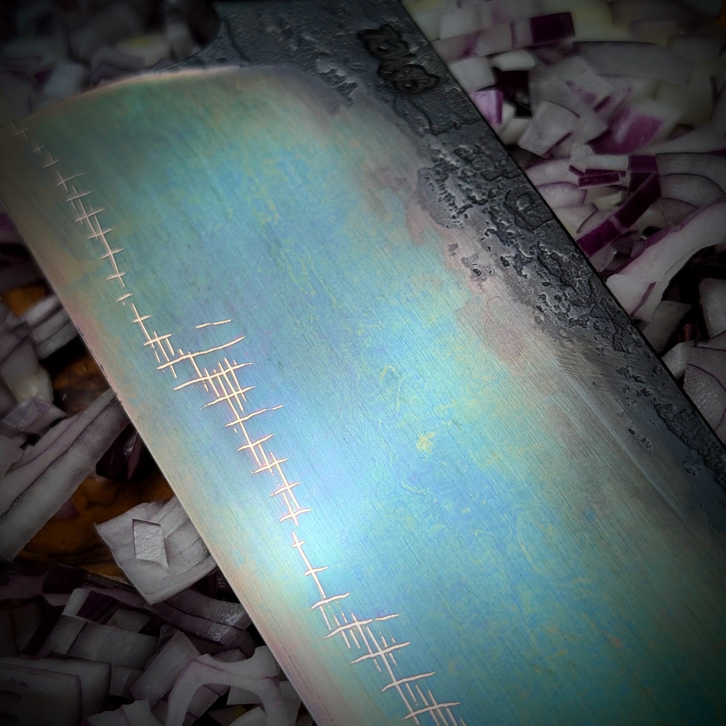 230mm Barbed Wire K-Tip Gyuto | Handmade Kitchen Knives - KWB Knives