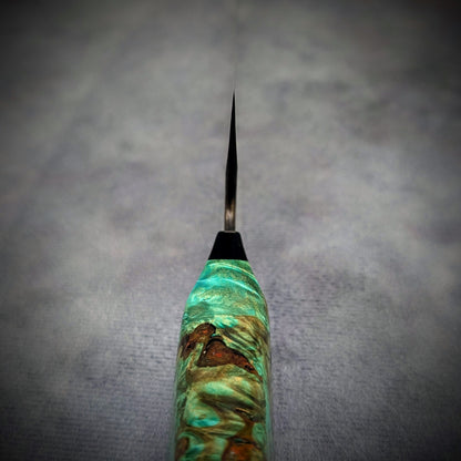 230mm Barbed Wire K-Tip Gyuto | Handmade Kitchen Knives - KWB Knives